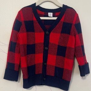 Baby Gap blue red cardigan 2t